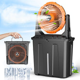 Ausic ventilador-frontal mostrando diseño portátil y flujo potente