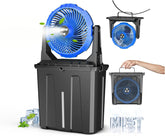 Ausic ventilador nebulizador frontal mostrando diseño y ahorro de espacio