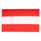 AZ FLAG bandera Austria frontal, muestra colores vivos y presencia
