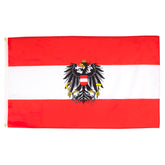 AZ FLAG bandera Austria frontal mostrando colores vivos y acabado profesional