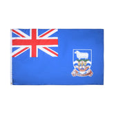 AZ FLAG vista frontal de la bandera Malvinas con colores nítidos y realce visual