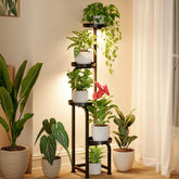 Bamworld soporte frontal de esquina mostrando organización y ahorro de espacio