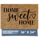 Barnyard Designs felpudo frontal Home Sweet Home mostrando bienvenida y estilo