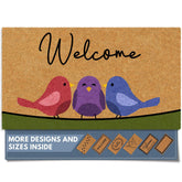 Barnyard Designs felpudo frontal empaquetado mostrando acabado y bienvenida