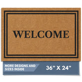Barnyard Designs felpudo frontal con "Welcome" añade bienvenida y limpieza