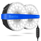 Barrina OG09 frente del pack mostrando dos luminarias, ideal para espacios compactos