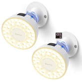 Barrina Orbgrow OG03C frontal pack mostrando dos pucks y beneficios de luz portátil