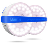 Barrina Orbgrow OG09 frontal mostrando diseño compacto y luz rosa-blanca útil
