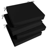 Basic Beyond vista frontal del set de 4 cojines negros para patio, confort inmediato