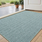 BEISIFLOOR felpudo frontal en la entrada mostrando ajuste y bienvenida