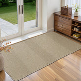 BEISIFLOOR felpudo frontal khaki mostrando diseño y bordes cosidos para mayor durabilidad