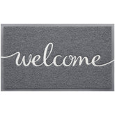BeneathYourFeet felpudo frontal mostrando diseño "hello" y bienvenida duradera