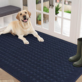 BEQHAUSE felpudo frontal 36x60 azul marino limpiando suelos