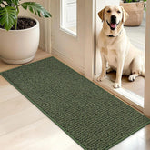 BEQHAUSE felpudo frontal verde absorbe suciedad y protege suelos