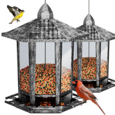 Birdream comedero frontal mostrando diseño pagoda y atractivo visual