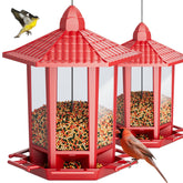 Birdream comedero pagoda frontal mostrando diseño decorativo y fácil acceso
