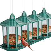 Birdream comedero pagoda frontal mostrando diseño retro y atractivo