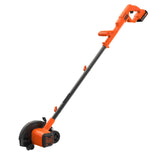 BLACK+DECKER vista frontal del cortabordes, diseño compacto y maniobrable