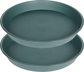 Bleuhome vista frontal de la bandeja 21" con borde alto y acabado verde protegiendo superficies