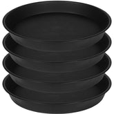 Bleuhome plato para macetas frontal, protege superficies con diseño negro