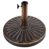 Blissun vista frontal base bronce que aporta estabilidad y estilo