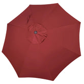 Blissun vista frontal del canopy burgundy que renueva sombrillas
