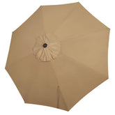 Blissun capota frontal tan, muestra color y ajuste, protección solar