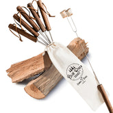 Blue River Goods paquete frontal mostrando los seis pinchos y la bolsa, ideal para regalar