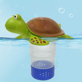 Blufree tortuga vista frontal con diseño decorativo y flotación estable
