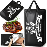 Bolycen bolsa térmica frontal mostrando tamaño y diseño, mantiene calor