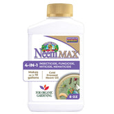 Bonide frasco Captain Jack's Neem Max frente mostrando presentación y beneficio de protección