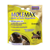 Bonide MOLEMAX empaque frontal mostrando bolsa lista para usar y cobertura