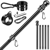 BONWIN mástil frontal de 6 ft mostrando acabado negro resistente