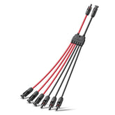 BougeRV conector frontal mostrando polaridad y cierre seguro