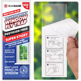 BugBane empaque frontal mostrando 100 tiras, solución sin tóxicos