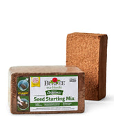 Burpee empaque frontal de coir mostrando beneficios ecológicos