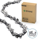 BYANE vista frontal de cadena de 20" con puntas de carburo, durabilidad prolongada