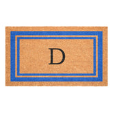 Calloway Mills felpudo frontal con borde doble y monograma, aspecto acogedor