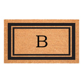 Calloway Mills felpudo frontal con monograma B y borde negro aporta bienvenida elegante