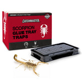 Catchmaster frente del empaque mostrando 6 trampas adhesivas y beneficio almacenamiento