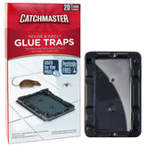 Catchmaster frente del empaque mostrando 20 trampas, solución segura