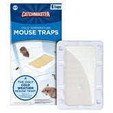 Catchmaster frente del paquete mostrando 6 trampas y beneficios resistentes al frío