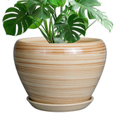 Ceramicfor maceta frontal amarilla mostrando diseño elegante y resistente
