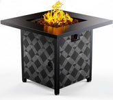 Ciays vista frontal de la mesa de fuego mostrando su diseño elegante y funcionalidad