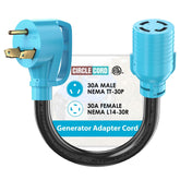 CircleCord adaptador frontal mostrando conectores y seguridad