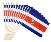 Ckexin banderita Costa Rica vista frontal con colores vivos para eventos