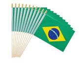 Ckexin frontal del paquete con 25 banderas Brasil, ideal para eventos