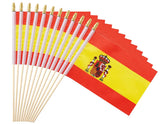 Ckexin vista frontal del paquete de 25 banderas España, ideal para eventos
