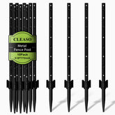 CLEASO poste metálico frontal del pack de 10 mostrando acabado resistente
