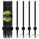 CLEASO poste U frontal mostrando acabado negro resistente